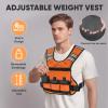 imageAPEXUP Adjustable Weighted Vest 410lb1218lb2032lb Vest with 6 Ironsand Weights and Large Pocket Weight Vest for Men Women Strength Training Running WalkingOrange