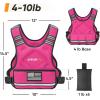 imageAPEXUP Adjustable Weighted Vest 410lb1218lb2032lb Vest with 6 Ironsand Weights and Large Pocket Weight Vest for Men Women Strength Training Running WalkingPink
