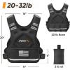 imageAPEXUP Adjustable Weighted Vest 410lb1218lb2032lb Vest with 6 Ironsand Weights and Large Pocket Weight Vest for Men Women Strength Training Running WalkingBlack