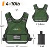 imageAPEXUP Adjustable Weighted Vest 410lb1218lb2032lb Vest with 6 Ironsand Weights and Large Pocket Weight Vest for Men Women Strength Training Running WalkingGreen
