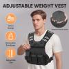imageAPEXUP Adjustable Weighted Vest 410lb1218lb2032lb Vest with 6 Ironsand Weights and Large Pocket Weight Vest for Men Women Strength Training Running WalkingBlack