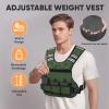 imageAPEXUP Adjustable Weighted Vest 410lb1218lb2032lb Vest with 6 Ironsand Weights and Large Pocket Weight Vest for Men Women Strength Training Running WalkingGreen