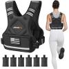 imageAPEXUP Adjustable Weighted Vest 410lb1218lb2032lb Vest with 6 Ironsand Weights and Large Pocket Weight Vest for Men Women Strength Training Running WalkingBlack