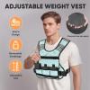 imageAPEXUP Adjustable Weighted Vest 410lb1218lb2032lb Vest with 6 Ironsand Weights and Large Pocket Weight Vest for Men Women Strength Training Running WalkingPastel Blue