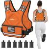 imageAPEXUP Adjustable Weighted Vest 410lb1218lb2032lb Vest with 6 Ironsand Weights and Large Pocket Weight Vest for Men Women Strength Training Running WalkingOrange
