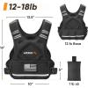 imageAPEXUP Adjustable Weighted Vest 410lb1218lb2032lb Vest with 6 Ironsand Weights and Large Pocket Weight Vest for Men Women Strength Training Running WalkingBlack
