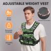 imageAPEXUP Adjustable Weighted Vest 410lb1218lb2032lb Vest with 6 Ironsand Weights and Large Pocket Weight Vest for Men Women Strength Training Running WalkingGreen Digi Camo