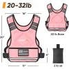 imageAPEXUP Adjustable Weighted Vest 410lb1218lb2032lb Vest with 6 Ironsand Weights and Large Pocket Weight Vest for Men Women Strength Training Running WalkingPastel Pink
