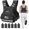 imageAPEXUP Adjustable Weighted Vest 410lb1218lb2032lb Vest with 6 Ironsand Weights and Large Pocket Weight Vest for Men Women Strength Training Running WalkingBlack