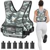 imageAPEXUP Adjustable Weighted Vest 410lb1218lb2032lb Vest with 6 Ironsand Weights and Large Pocket Weight Vest for Men Women Strength Training Running WalkingGrey Camo