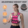 imageAPEXUP Adjustable Weighted Vest 410lb1218lb2032lb Vest with 6 Ironsand Weights and Large Pocket Weight Vest for Men Women Strength Training Running WalkingPink