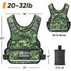 imageAPEXUP Adjustable Weighted Vest 410lb1218lb2032lb Vest with 6 Ironsand Weights and Large Pocket Weight Vest for Men Women Strength Training Running WalkingGreen Digi Camo