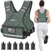 imageAPEXUP Adjustable Weighted Vest 410lb1218lb2032lb Vest with 6 Ironsand Weights and Large Pocket Weight Vest for Men Women Strength Training Running WalkingGrey
