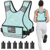 imageAPEXUP Adjustable Weighted Vest 410lb1218lb2032lb Vest with 6 Ironsand Weights and Large Pocket Weight Vest for Men Women Strength Training Running WalkingPastel Blue