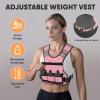 imageAPEXUP Adjustable Weighted Vest 410lb1218lb2032lb Vest with 6 Ironsand Weights and Large Pocket Weight Vest for Men Women Strength Training Running WalkingPastel Pink
