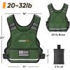 imageAPEXUP Adjustable Weighted Vest 410lb1218lb2032lb Vest with 6 Ironsand Weights and Large Pocket Weight Vest for Men Women Strength Training Running WalkingGreen