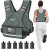 imageAPEXUP Adjustable Weighted Vest 410lb1218lb2032lb Vest with 6 Ironsand Weights and Large Pocket Weight Vest for Men Women Strength Training Running WalkingGrey