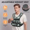 imageAPEXUP Adjustable Weighted Vest 410lb1218lb2032lb Vest with 6 Ironsand Weights and Large Pocket Weight Vest for Men Women Strength Training Running WalkingGrey Camo