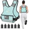 imageAPEXUP Adjustable Weighted Vest 410lb1218lb2032lb Vest with 6 Ironsand Weights and Large Pocket Weight Vest for Men Women Strength Training Running WalkingPastel Blue