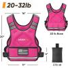imageAPEXUP Adjustable Weighted Vest 410lb1218lb2032lb Vest with 6 Ironsand Weights and Large Pocket Weight Vest for Men Women Strength Training Running WalkingPink