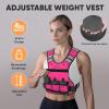 imageAPEXUP Adjustable Weighted Vest 410lb1218lb2032lb Vest with 6 Ironsand Weights and Large Pocket Weight Vest for Men Women Strength Training Running WalkingPink