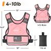 imageAPEXUP Adjustable Weighted Vest 410lb1218lb2032lb Vest with 6 Ironsand Weights and Large Pocket Weight Vest for Men Women Strength Training Running WalkingPastel Pink