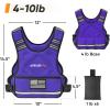 imageAPEXUP Adjustable Weighted Vest 410lb1218lb2032lb Vest with 6 Ironsand Weights and Large Pocket Weight Vest for Men Women Strength Training Running WalkingPurple