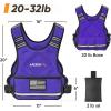imageAPEXUP Adjustable Weighted Vest 410lb1218lb2032lb Vest with 6 Ironsand Weights and Large Pocket Weight Vest for Men Women Strength Training Running WalkingPurple