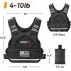 imageAPEXUP Adjustable Weighted Vest 410lb1218lb2032lb Vest with 6 Ironsand Weights and Large Pocket Weight Vest for Men Women Strength Training Running WalkingBlack