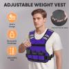 imageAPEXUP Adjustable Weighted Vest 410lb1218lb2032lb Vest with 6 Ironsand Weights and Large Pocket Weight Vest for Men Women Strength Training Running WalkingPurple