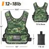 imageAPEXUP Adjustable Weighted Vest 410lb1218lb2032lb Vest with 6 Ironsand Weights and Large Pocket Weight Vest for Men Women Strength Training Running WalkingGreen Digi Camo