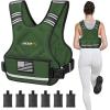 imageAPEXUP Adjustable Weighted Vest 410lb1218lb2032lb Vest with 6 Ironsand Weights and Large Pocket Weight Vest for Men Women Strength Training Running WalkingGreen