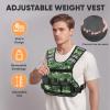 imageAPEXUP Adjustable Weighted Vest 410lb1218lb2032lb Vest with 6 Ironsand Weights and Large Pocket Weight Vest for Men Women Strength Training Running WalkingGreen Digi Camo