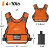 imageAPEXUP Adjustable Weighted Vest 410lb1218lb2032lb Vest with 6 Ironsand Weights and Large Pocket Weight Vest for Men Women Strength Training Running WalkingOrange