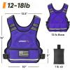 imageAPEXUP Adjustable Weighted Vest 410lb1218lb2032lb Vest with 6 Ironsand Weights and Large Pocket Weight Vest for Men Women Strength Training Running WalkingPurple
