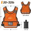 imageAPEXUP Adjustable Weighted Vest 410lb1218lb2032lb Vest with 6 Ironsand Weights and Large Pocket Weight Vest for Men Women Strength Training Running WalkingOrange