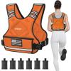 imageAPEXUP Adjustable Weighted Vest 410lb1218lb2032lb Vest with 6 Ironsand Weights and Large Pocket Weight Vest for Men Women Strength Training Running WalkingOrange