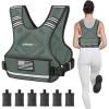 imageAPEXUP Adjustable Weighted Vest 410lb1218lb2032lb Vest with 6 Ironsand Weights and Large Pocket Weight Vest for Men Women Strength Training Running WalkingGrey
