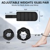 image:imageAPEXUP Adjustable Ankle Weights for Women and Men Modularized Leg Weight Straps for Yoga Walking Running Aerobics Gym Physical TherapyBlack