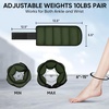 image:imageAPEXUP Adjustable Ankle Weights for Women and Men Modularized Leg Weight Straps for Yoga Walking Running Aerobics Gym Physical TherapyGreen