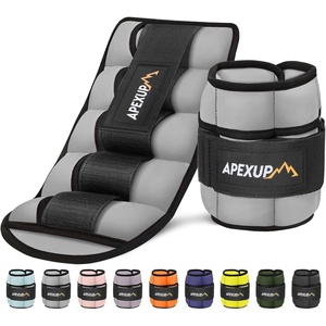 image:imageAPEXUP Adjustable Ankle Weights for Women and Men Modularized Leg Weight Straps for Yoga Walking Running Aerobics Gym Physical TherapyGray