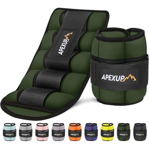 image:imageAPEXUP Adjustable Ankle Weights for Women and Men Modularized Leg Weight Straps for Yoga Walking Running Aerobics Gym Physical TherapyGreen