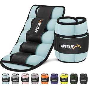 image:imageAPEXUP Adjustable Ankle Weights for Women and Men Modularized Leg Weight Straps for Yoga Walking Running Aerobics Gym Physical TherapyPastel Blue