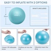 image:imageAPEXUP 9 Inch Pilates Ball Small Exercise Ball for Yoga Fitness Balance Core Workout Physical TherapyLight Blue
