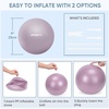 image:imageAPEXUP 9 Inch Pilates Ball Small Exercise Ball for Yoga Fitness Balance Core Workout Physical TherapyMauve