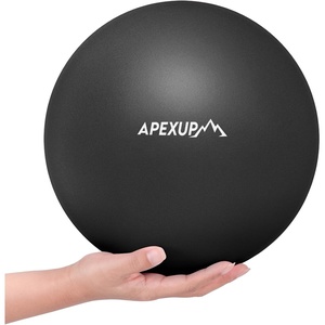 image:imageAPEXUP 9 Inch Pilates Ball Small Exercise Ball for Yoga Fitness Balance Core Workout Physical TherapyCarbon Black