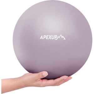 image:imageAPEXUP 9 Inch Pilates Ball Small Exercise Ball for Yoga Fitness Balance Core Workout Physical TherapyMauve