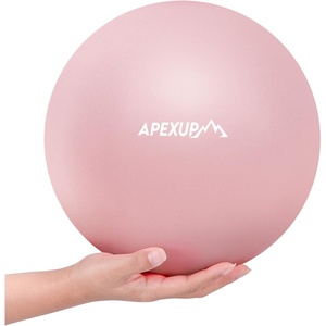 image:imageAPEXUP 9 Inch Pilates Ball Small Exercise Ball for Yoga Fitness Balance Core Workout Physical TherapySoft Pink