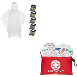 image:imageAPEXUP 5 Pack Emergency Disposal Rain Ponchos  150 Piece Mini First Aid Kit