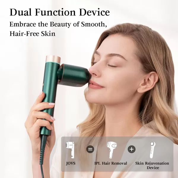 JOVS Laser Hair Removal 24J Energy IPL Hair Removal for Women and Men 37F Painless Sapphire IceCooling Tech 6 Modes for Whole Body Hair Removal Device 2 in 1 Skin Rejuvenation 330 Rotation